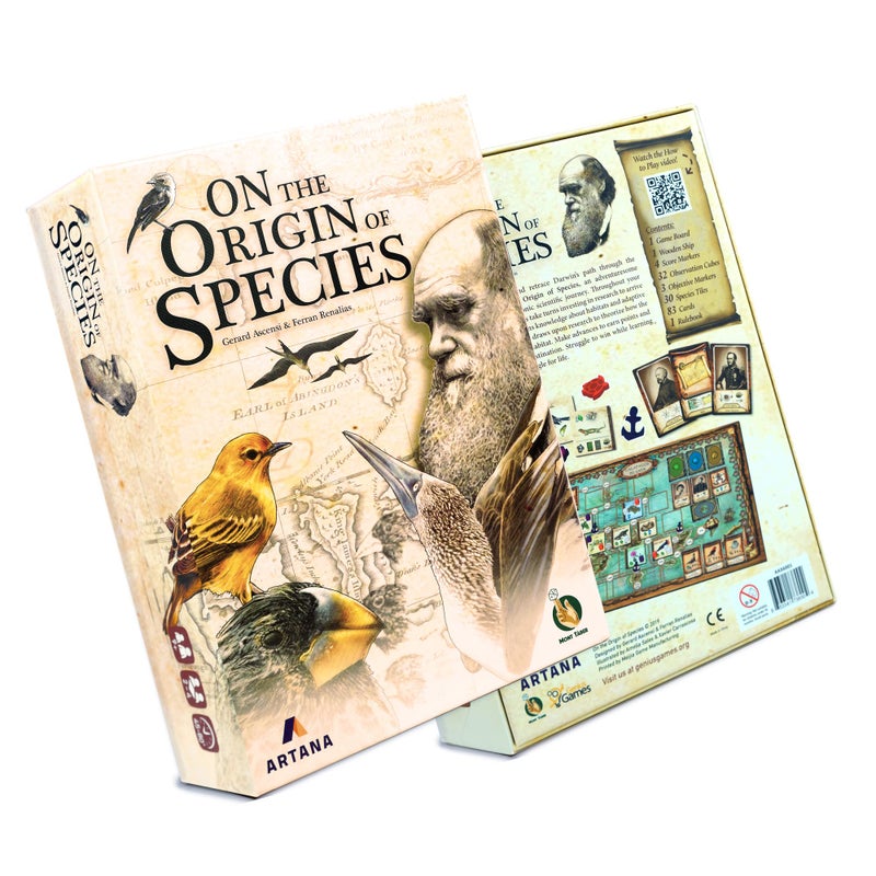 Genius Games On The Origin of Species | An Evolutionary Research Board Game by Artana Games | Charles Darwin's Trip Through the Galapagos as a Strategic Science Board Game for Kids and Families | Based on the Book - Image 1